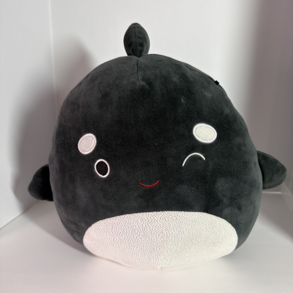 Kellytoy Squishmallow "Kai" Orca Whale Sea World Exclusive 12-14"